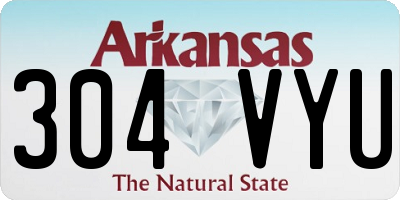 AR license plate 304VYU