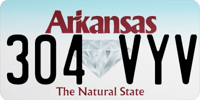 AR license plate 304VYV