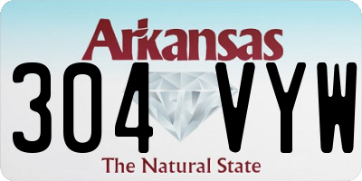 AR license plate 304VYW