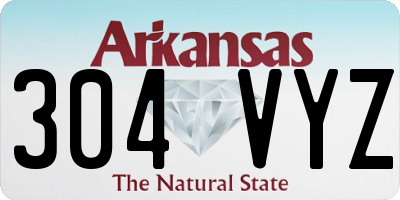 AR license plate 304VYZ