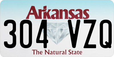 AR license plate 304VZQ
