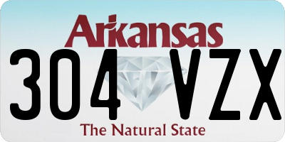 AR license plate 304VZX