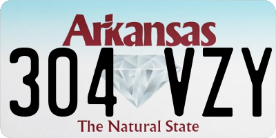 AR license plate 304VZY