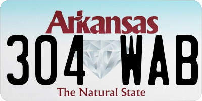 AR license plate 304WAB