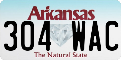 AR license plate 304WAC