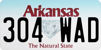 AR license plate 304WAD