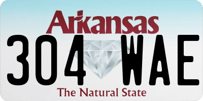 AR license plate 304WAE