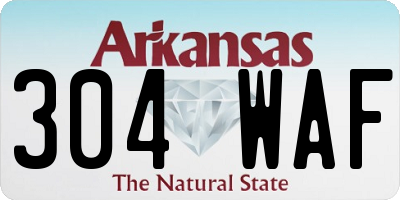 AR license plate 304WAF