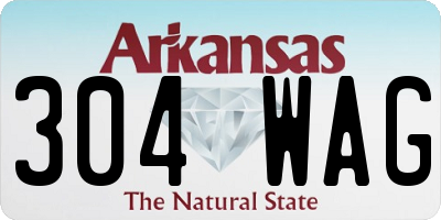AR license plate 304WAG