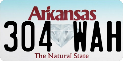 AR license plate 304WAH
