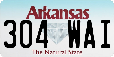 AR license plate 304WAI