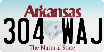 AR license plate 304WAJ