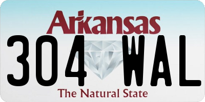 AR license plate 304WAL