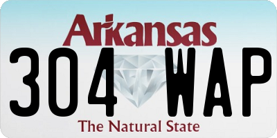 AR license plate 304WAP