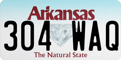 AR license plate 304WAQ