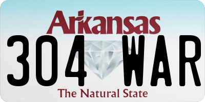 AR license plate 304WAR