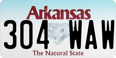 AR license plate 304WAW