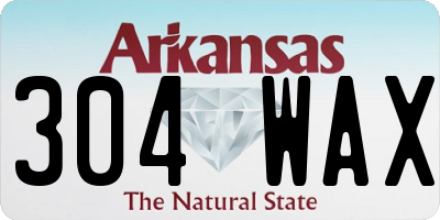 AR license plate 304WAX