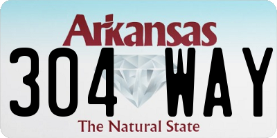 AR license plate 304WAY