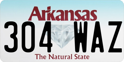AR license plate 304WAZ