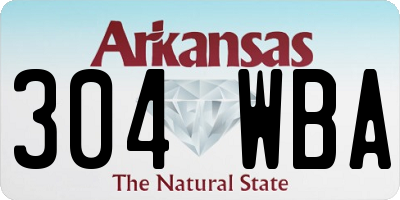 AR license plate 304WBA