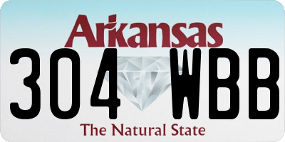 AR license plate 304WBB