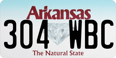 AR license plate 304WBC