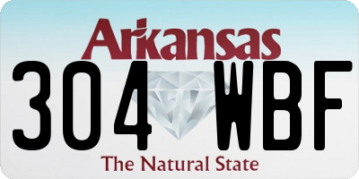 AR license plate 304WBF