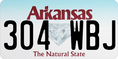 AR license plate 304WBJ