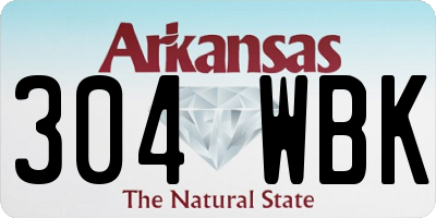 AR license plate 304WBK