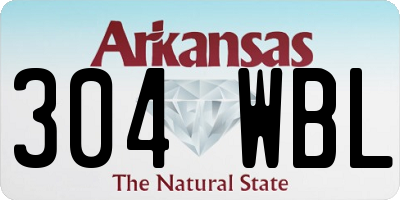 AR license plate 304WBL