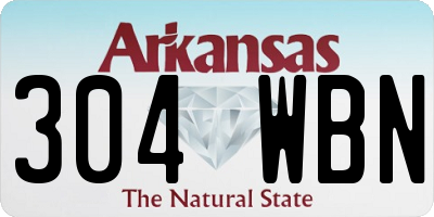 AR license plate 304WBN