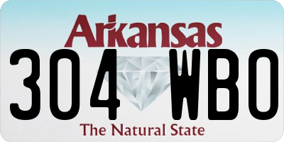 AR license plate 304WBO