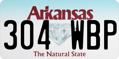 AR license plate 304WBP