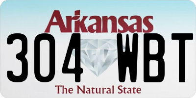 AR license plate 304WBT
