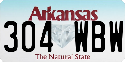 AR license plate 304WBW