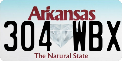 AR license plate 304WBX