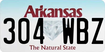 AR license plate 304WBZ
