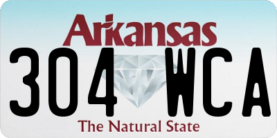 AR license plate 304WCA
