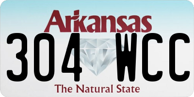 AR license plate 304WCC