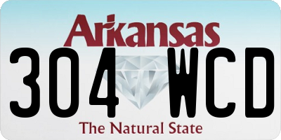 AR license plate 304WCD
