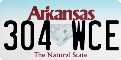 AR license plate 304WCE
