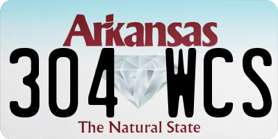 AR license plate 304WCS