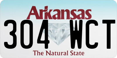 AR license plate 304WCT