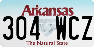 AR license plate 304WCZ
