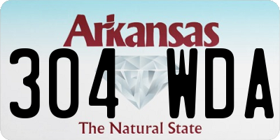 AR license plate 304WDA