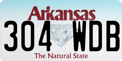 AR license plate 304WDB