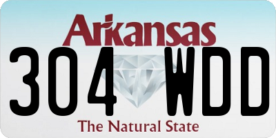 AR license plate 304WDD