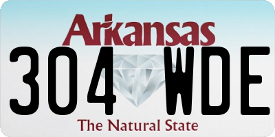 AR license plate 304WDE