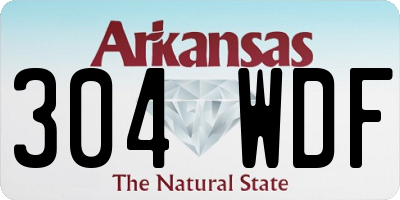AR license plate 304WDF
